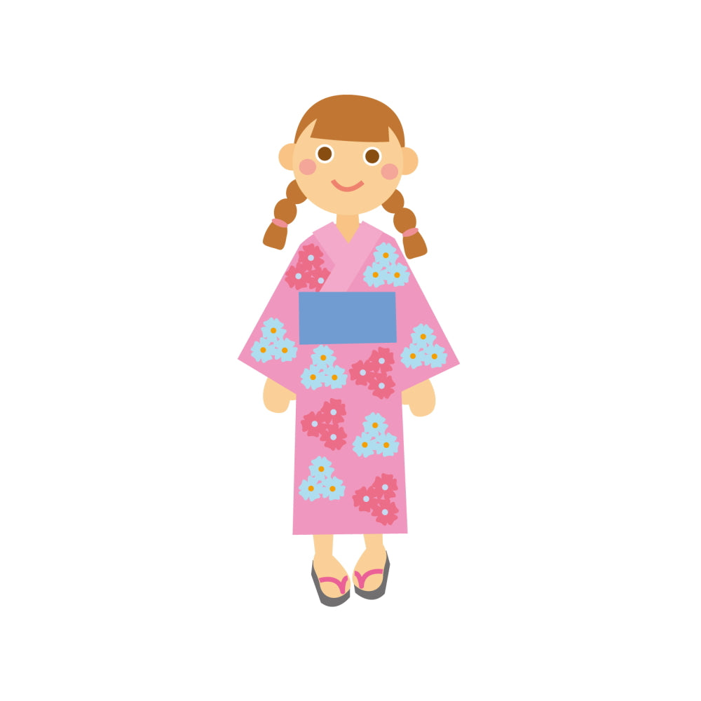 Girl’s yukata set / 7-8 years old – Kimono yukata market sakura