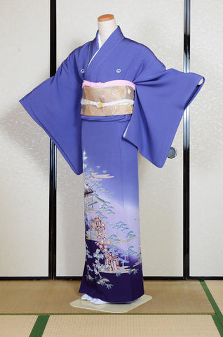 Japanese kimono. kimono for women. kimono female. houmongi kimono. tsukesage kimono.