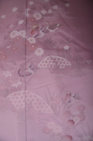 Japanese kimono. kimono for women. kimono female. houmongi kimono. tsukesage kimono.