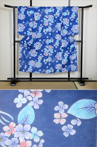 Girls yukata and  obi belt set / GY #77 (9-10)