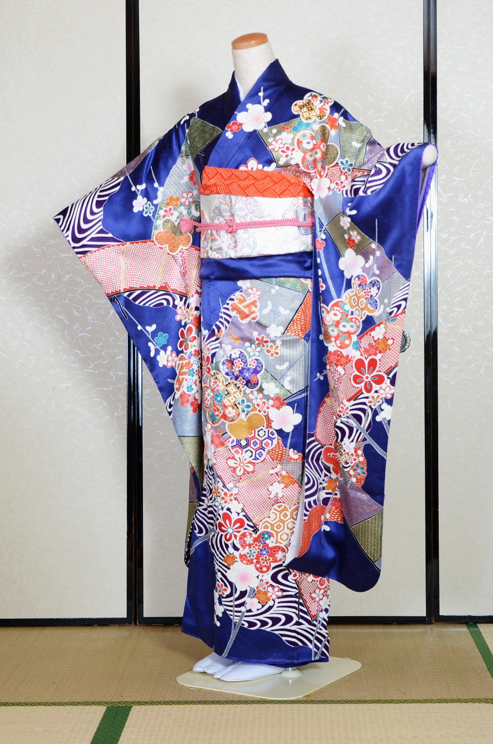 Long-sleeved kimono 6 items set / Furisode kimono – Kimono yukata