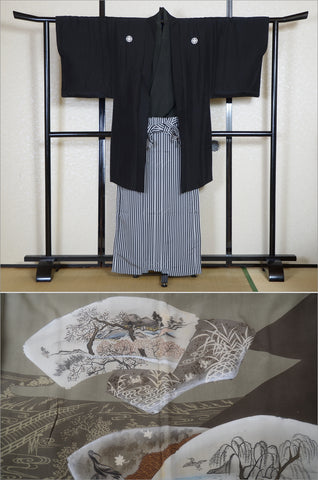 men kimono. Japanese kimono for men. montsuki hakama. kimono hakama set. kimono and hakama.