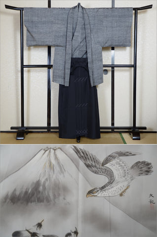 men kimono. Japanese kimono for men. montsuki hakama. kimono hakama set. kimono and hakama.