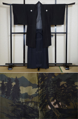 men kimono. Japanese kimono for men. montsuki hakama. kimono hakama set. kimono and hakama.