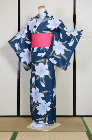 Japanese yukata kimono/ Plus size / P #425 /4L