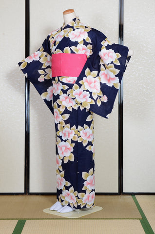 Japanese yukata kimono/ Plus size / P #414 /4L