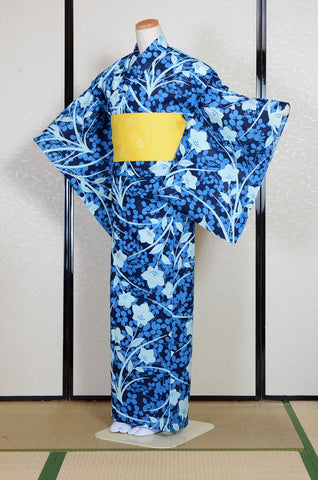 Japanese yukata kimono/ Plus size / P #424 /4L