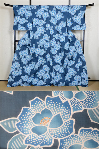 Japanese yukata kimono/ Plus size / P #407 /4L