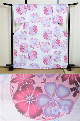 Japanese yukata kimono / H #477