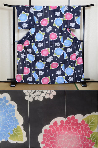 Japanese yukata kimono / H #507