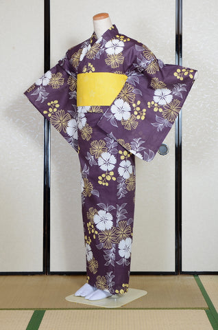 Japanese yukata kimono/ Plus size / P #416 /4L