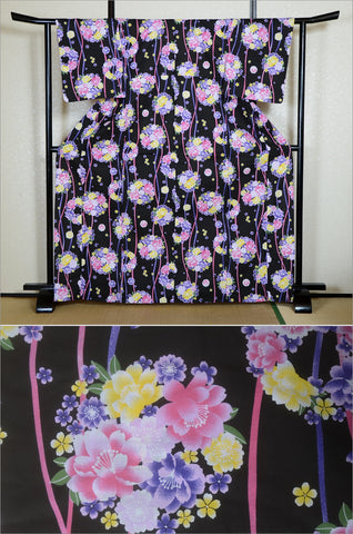 Japanese yukata kimono / H #480