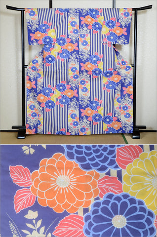 Japanese yukata kimono / H #494