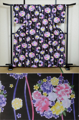 Japanese yukata kimono / H #519