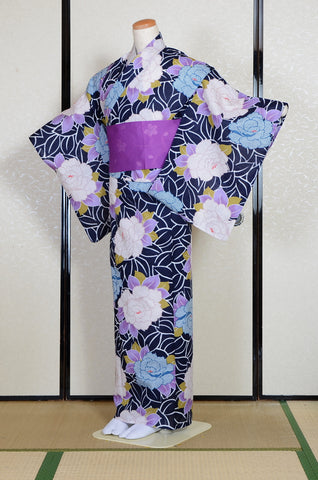 Japanese yukata kimono/ Plus size / P #423 /4L