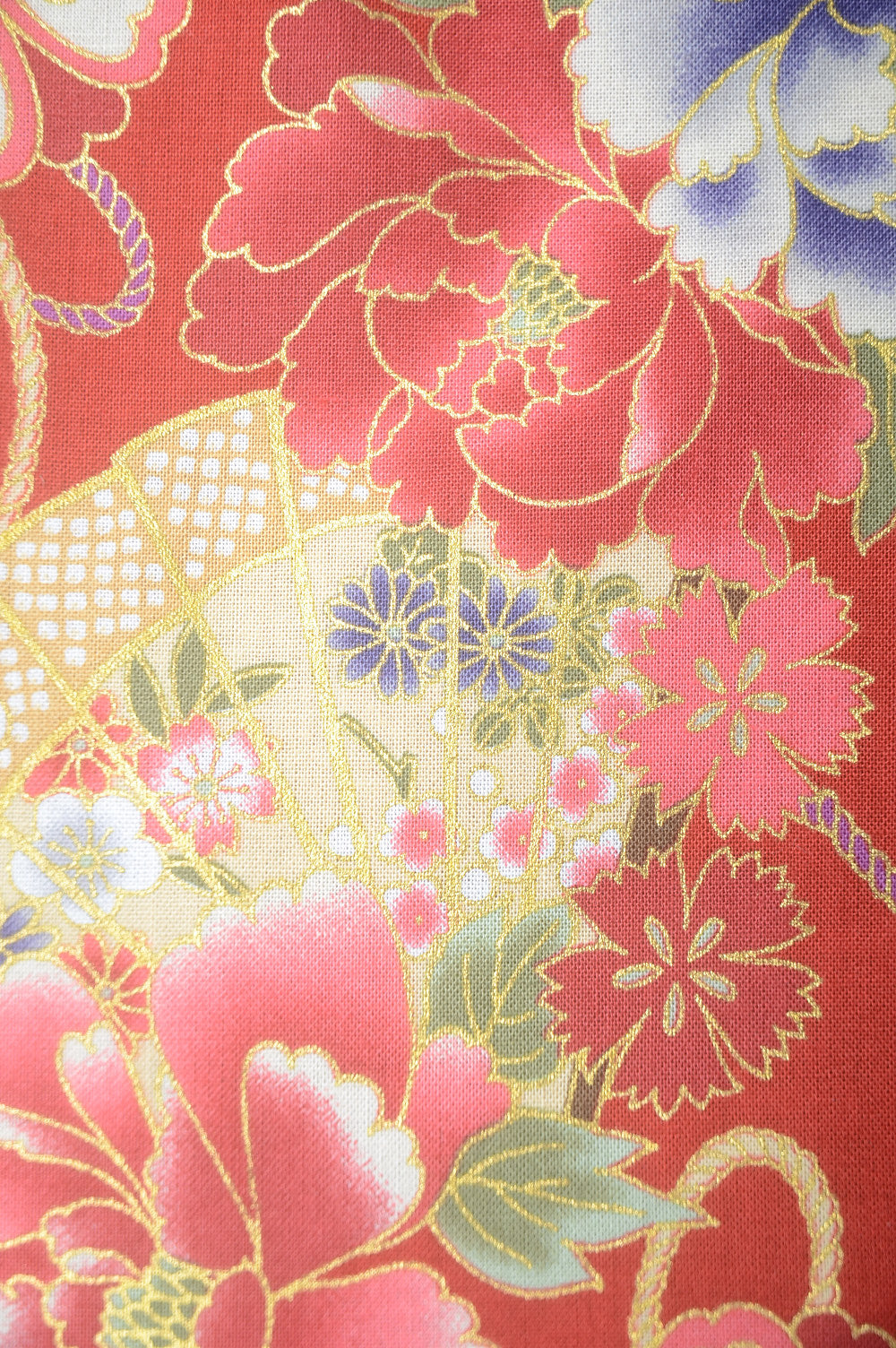 Kinchaku Bag - Drawstring Bag - (RED) - KIMONO YUKATA SHOP HANABI