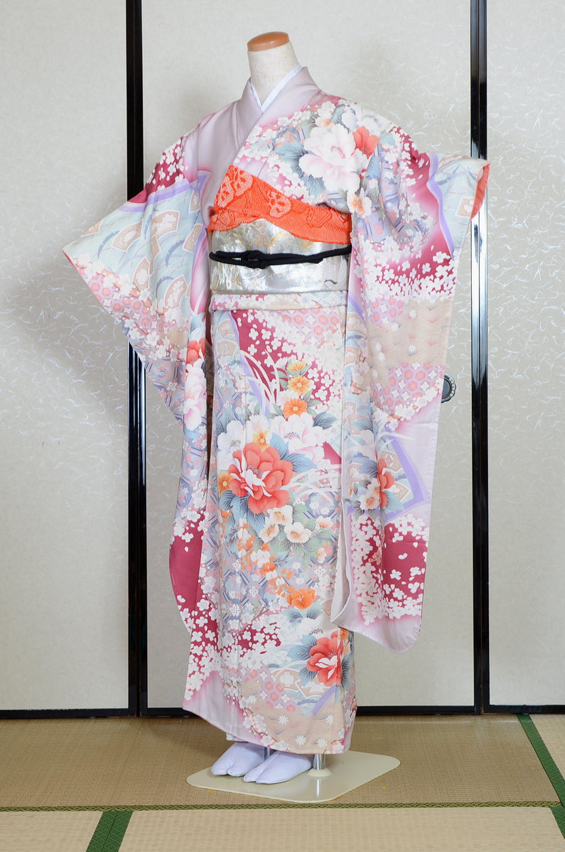 Long-sleeved kimono 6 items set / Furisode kimono – Kimono 